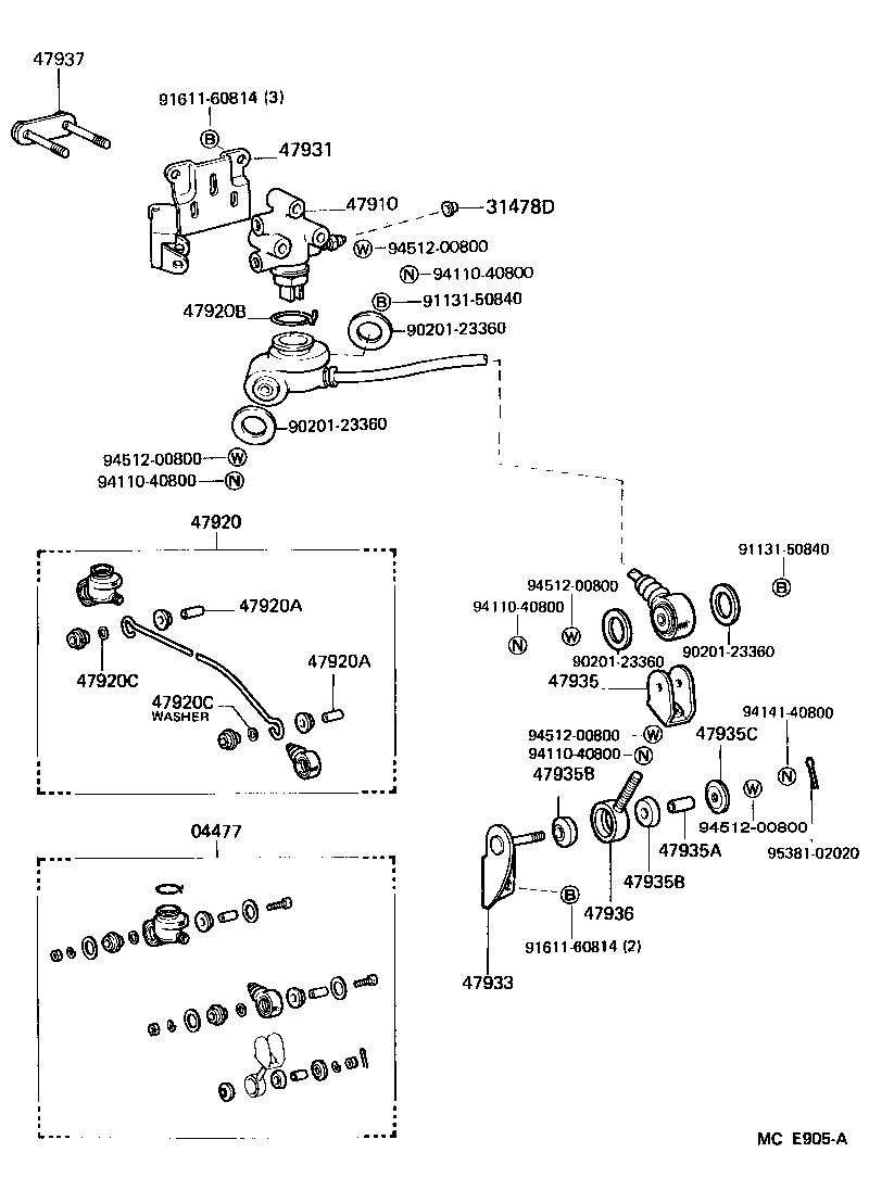 47311-26281 TUBE, FRONT BRAKE, NO.1 product image