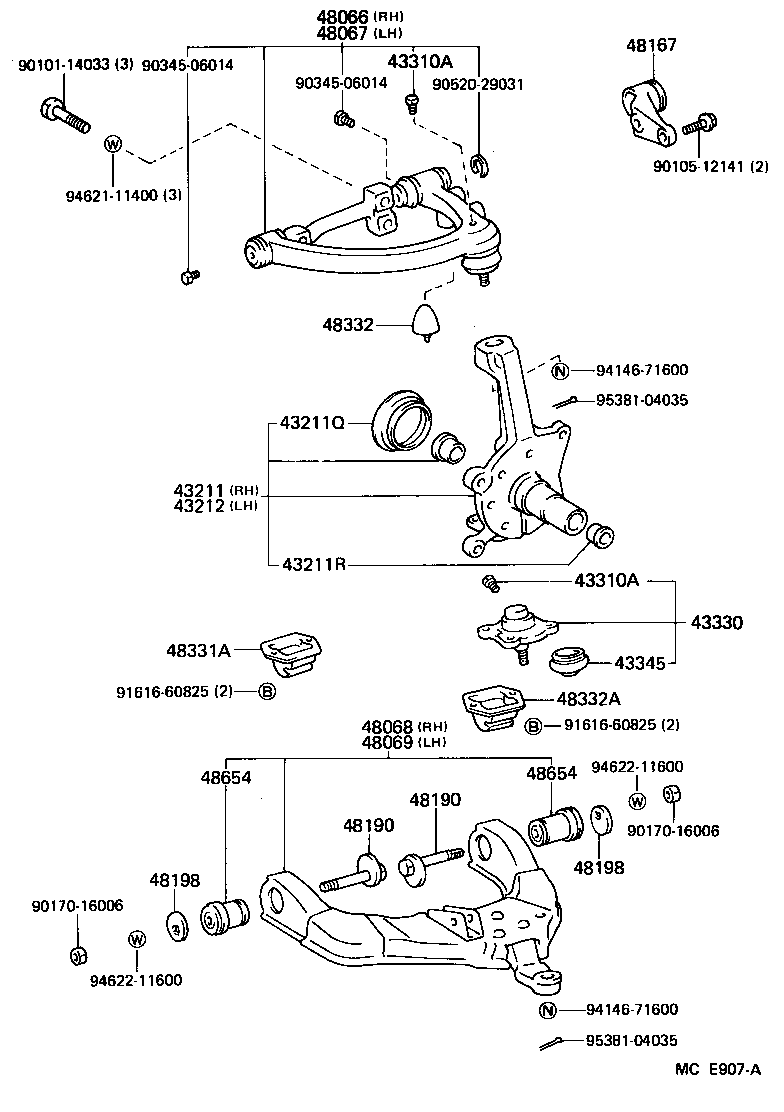 43330-29215 JOINT ASSY, LOWER BALL, FRONT product image