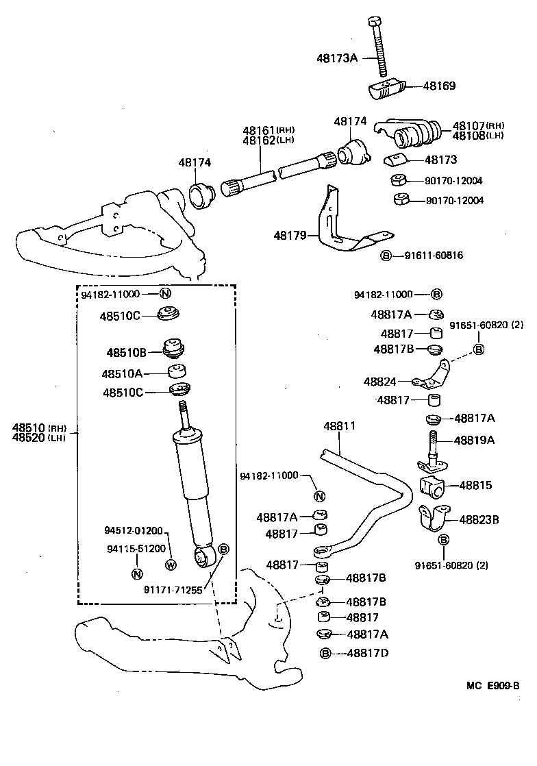 48161-26110 SPRING, TORSION BAR, RH product image