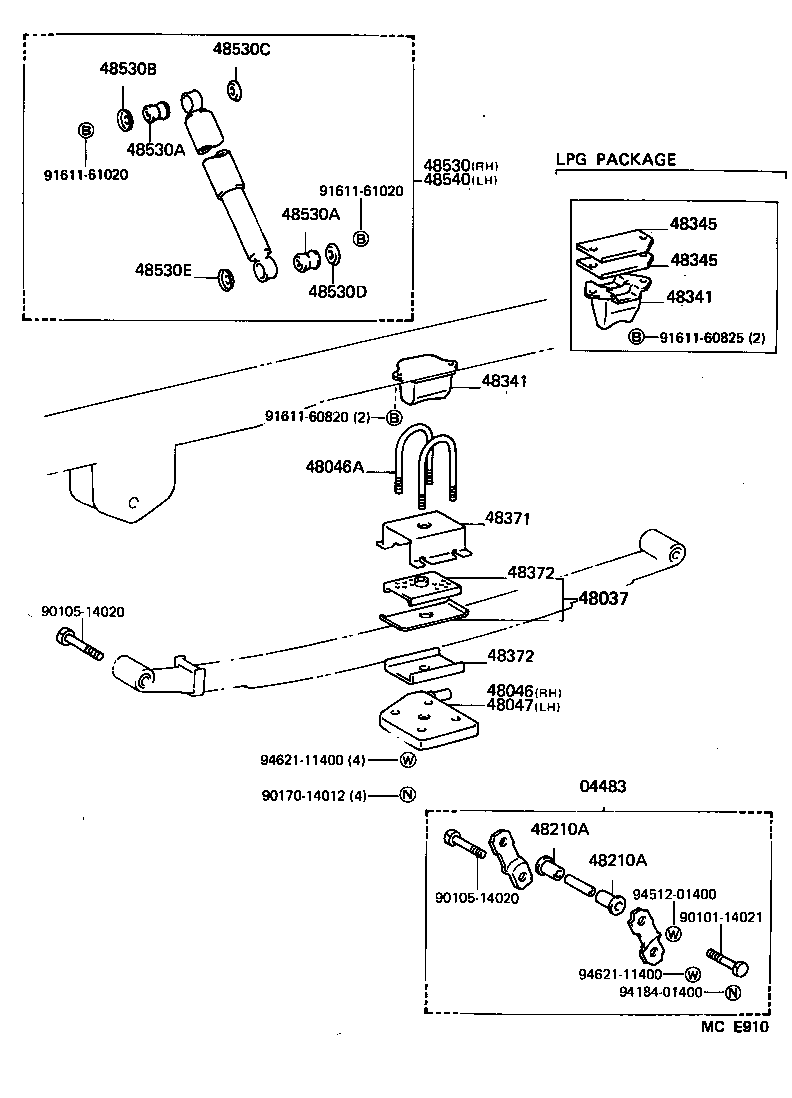 48214-26510 LEAF, REAR SPRING, NO.4 product image