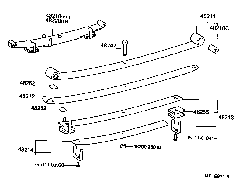 48214-26510 LEAF, REAR SPRING, NO.4 product image