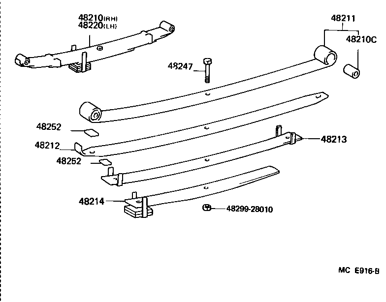48214-26510 LEAF, REAR SPRING, NO.4 product image