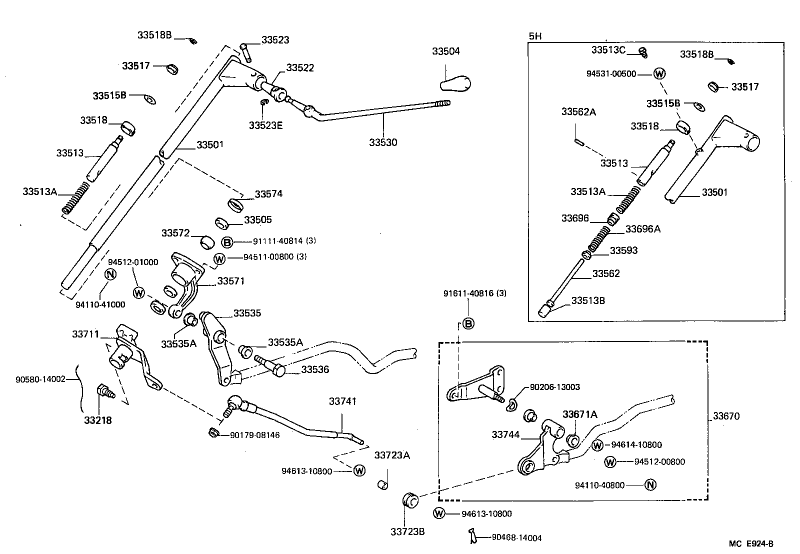 33530-26021 LEVER ASSY, SHIFT (FOR COLUMN SHIFT) product image