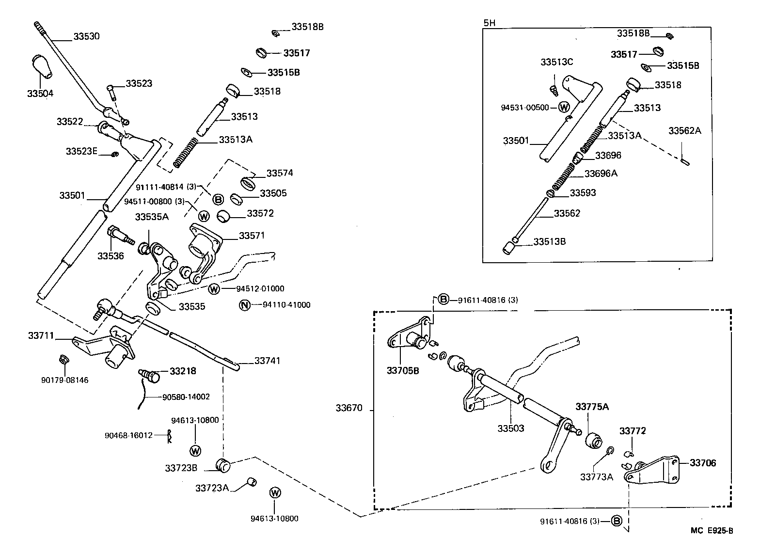 33530-26021 LEVER ASSY, SHIFT (FOR COLUMN SHIFT) product image