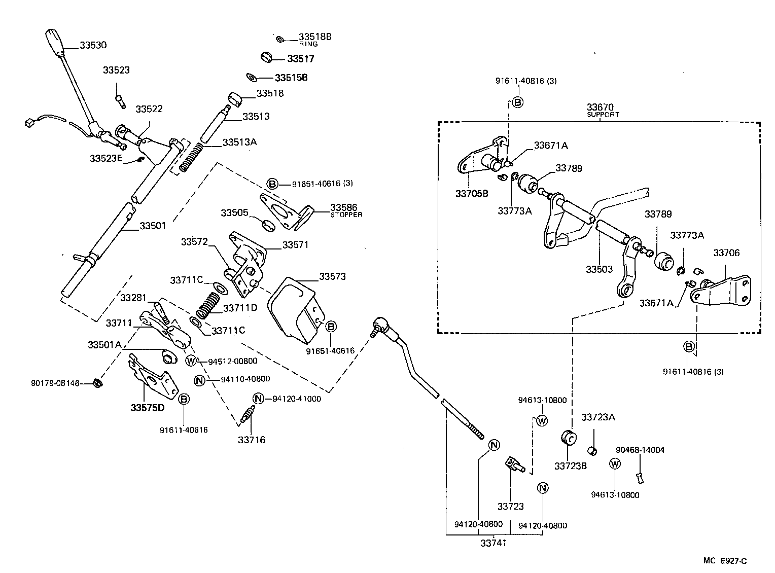 33530-26031 LEVER ASSY, SHIFT (FOR COLUMN SHIFT) product image