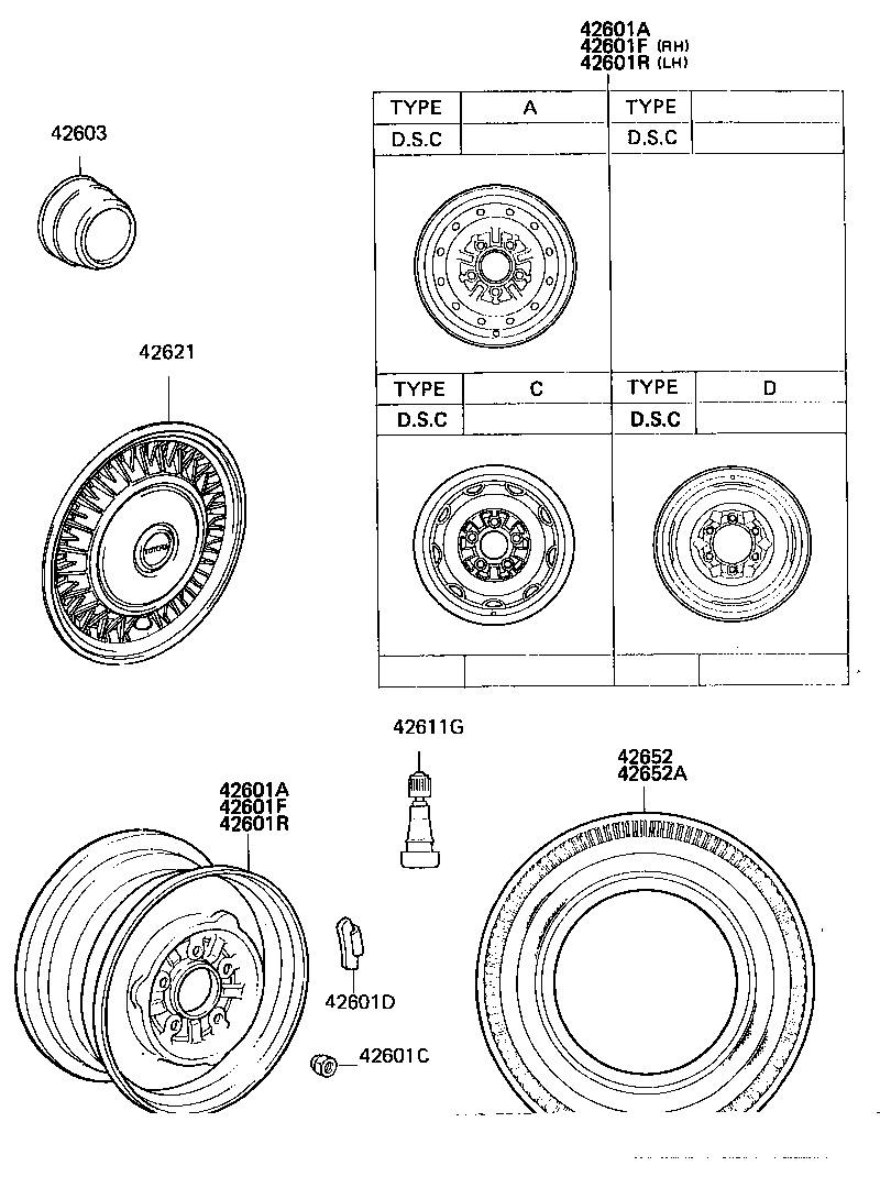 42601-26180-01 WHEEL, DISC (FOR SPARE) product image