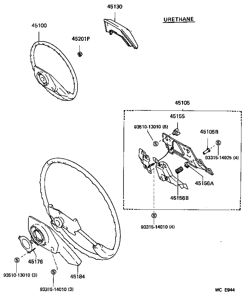45100-22151-45 WHEEL ASSY, STEERING product image