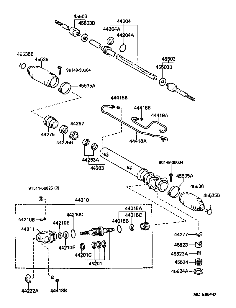 04445-27011 GASKET KIT, POWER STEERING GEAR(FOR RACK & PINION) product image