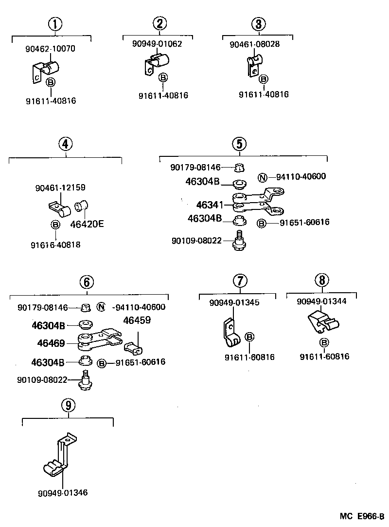 46420-26082 CABLE ASSY, PARKING BRAKE, NO.2 product image