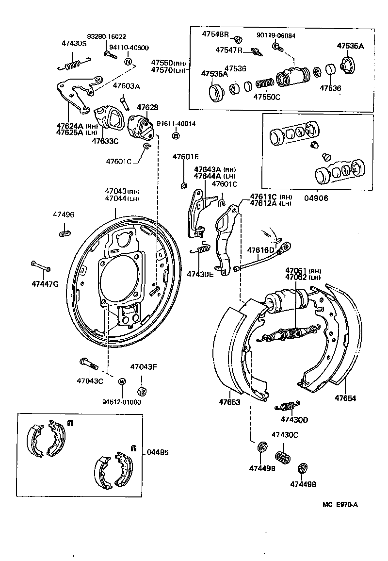 04495-26110 SHOE KIT, REAR BRAKE product image