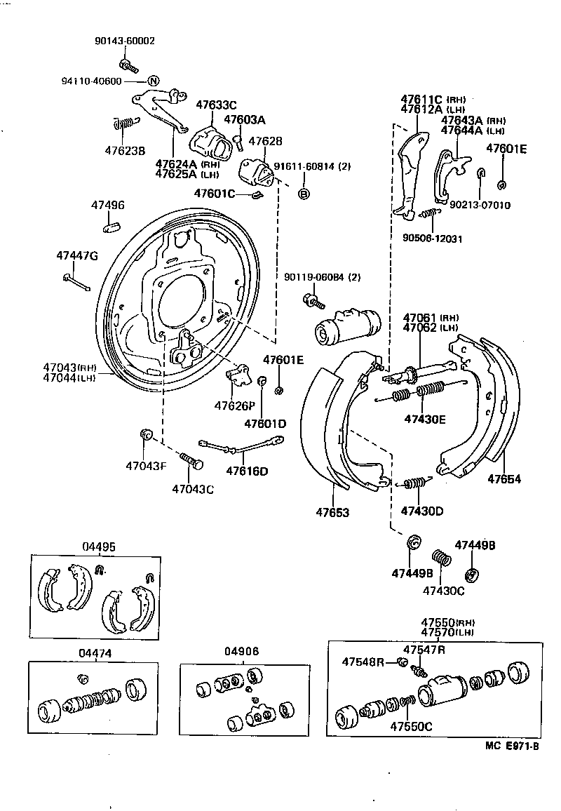 04495-26110 SHOE KIT, REAR BRAKE product image