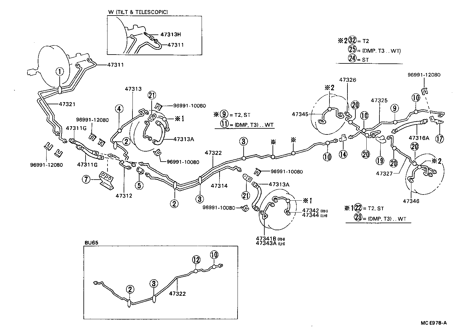 47311-36400 TUBE, FRONT BRAKE, NO.1 product image