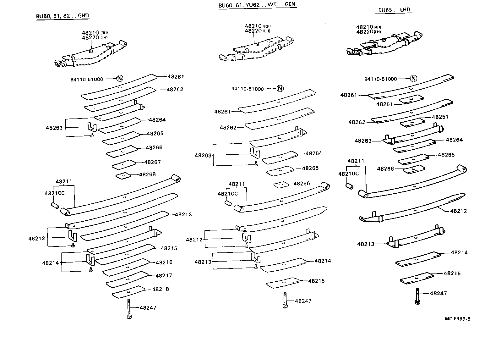 48202-3B280 LEAF, REAR SPRING, NO.3 product image