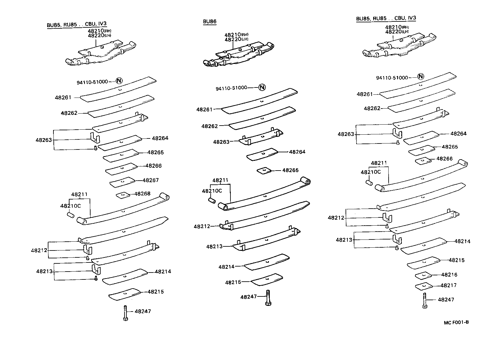 48202-3B280 LEAF, REAR SPRING, NO.3 product image