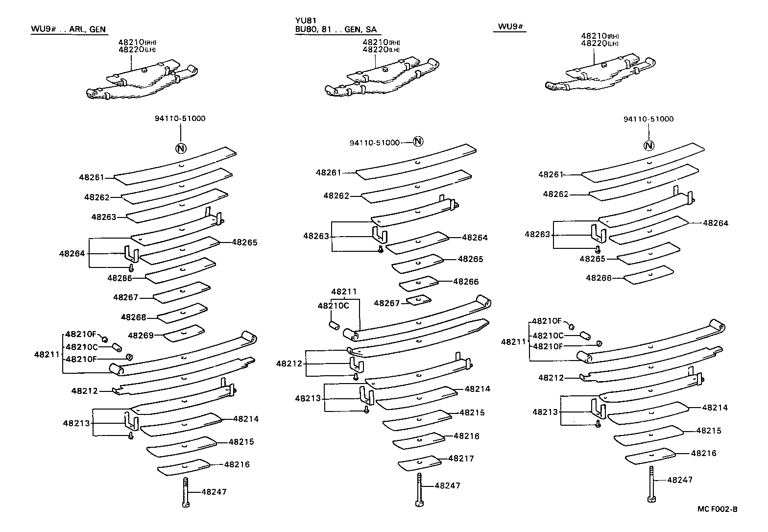 48202-3B280 LEAF, REAR SPRING, NO.3 product image