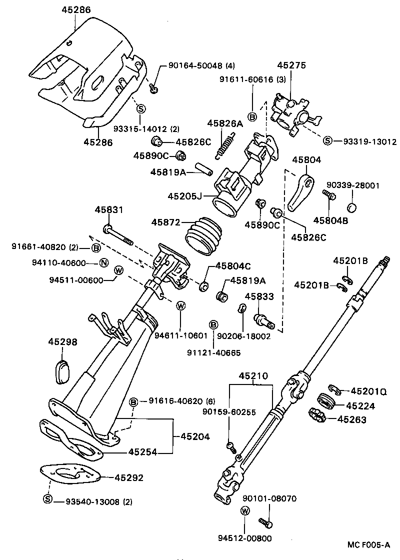 45286-36790-04 COVER, STEERING COLUMN product image