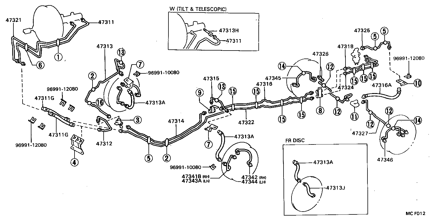 47311-36460 TUBE, FRONT BRAKE, NO.1 product image