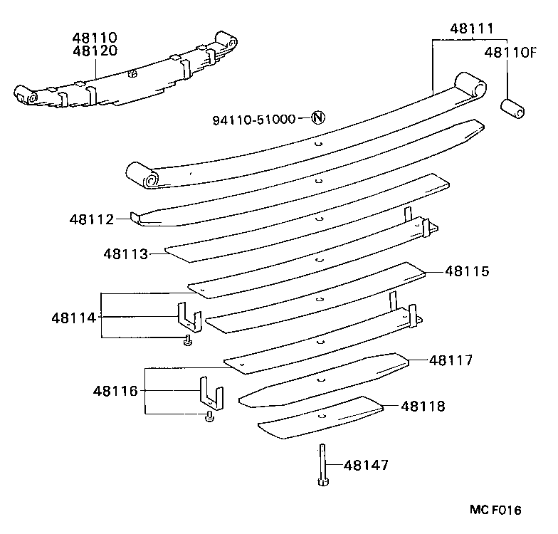 48101-3B540 LEAF, FRONT SPRING, NO.1 product image