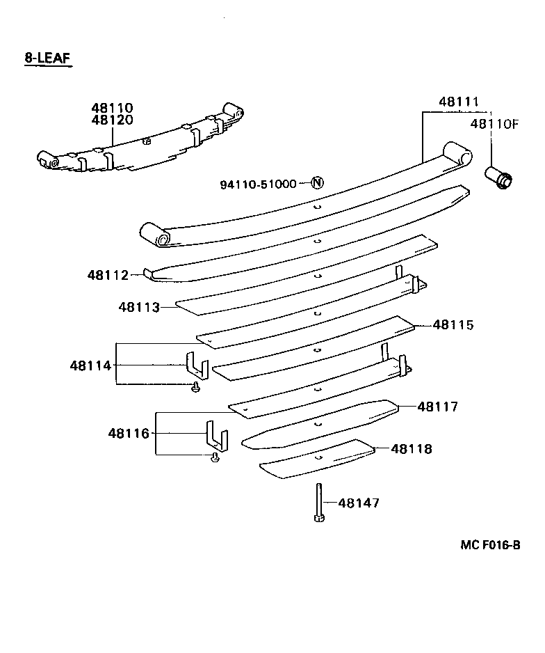 48113-3B470 LEAF, FRONT SPRING, NO.3 product image
