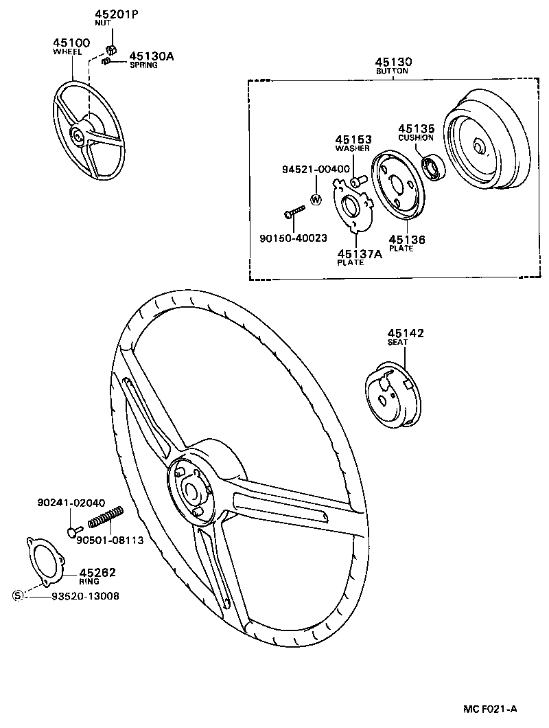 45130-36070-B0 BUTTON ASSY, HORN product image