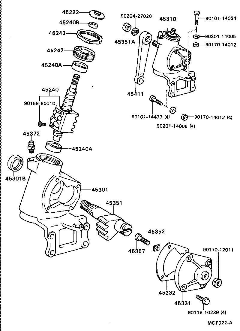 44015-36080 SHAFT SUB-ASSY, SECTOR product image