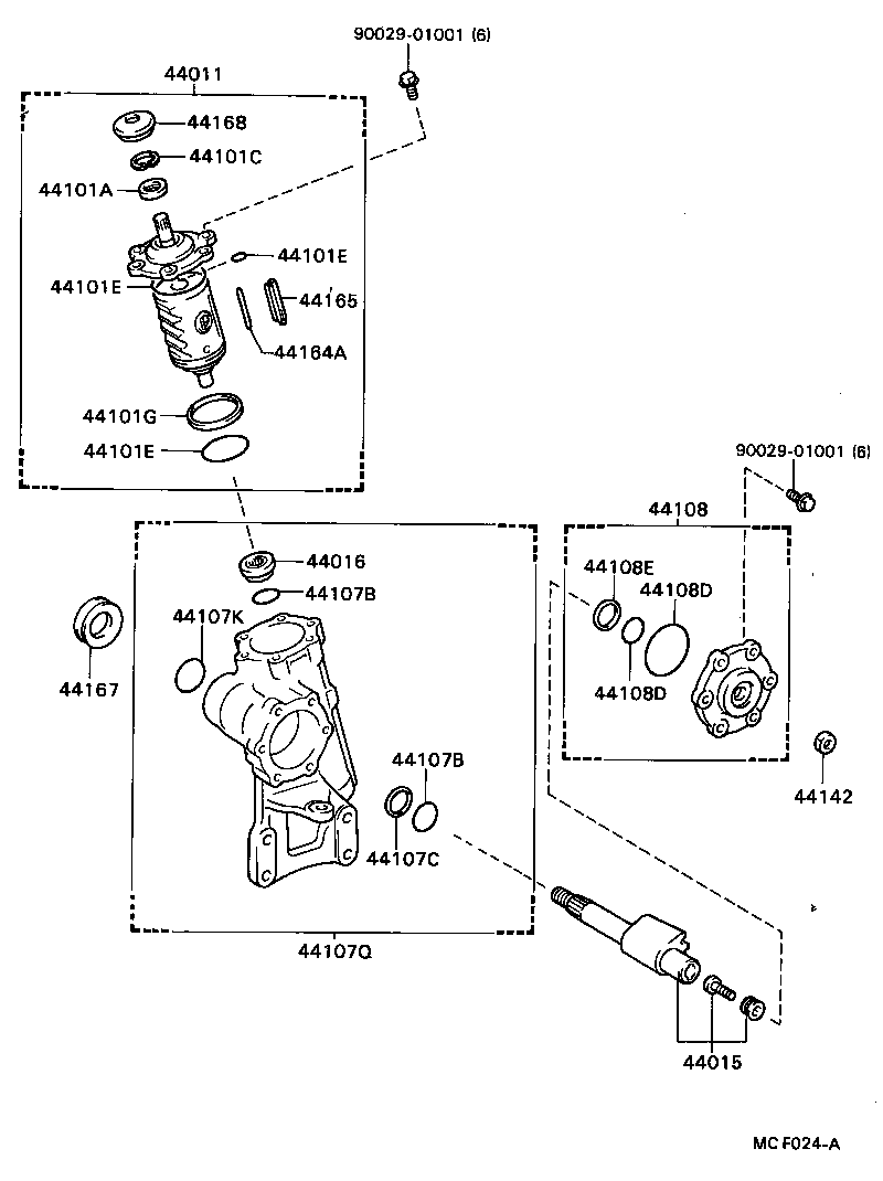 44015-36080 SHAFT SUB-ASSY, SECTOR product image
