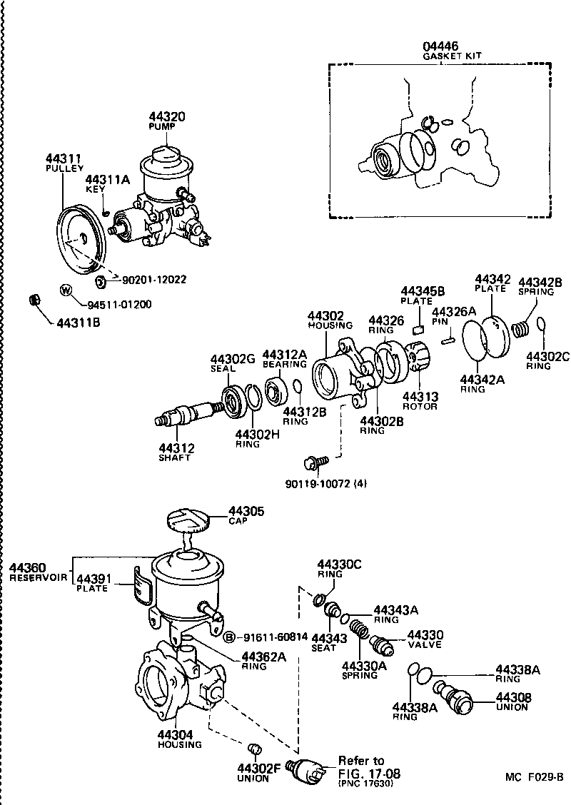 44306-30230 RESERVOIR ASSY, VANE PUMP OIL product image