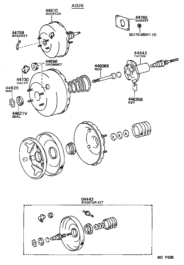 44610-30630 BOOSTER ASSY, BRAKE product image