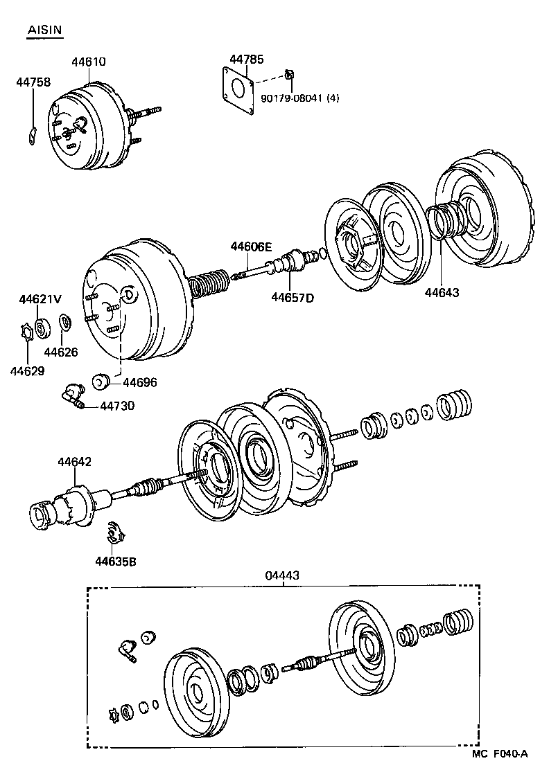 44610-30660 BOOSTER ASSY, BRAKE product image