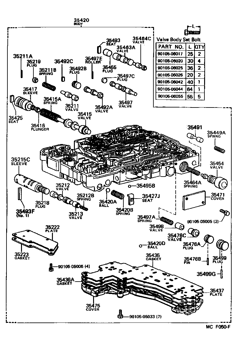 90501-21005 SPRING, COMPRESSION (FOR C-2 ACCUMULATOR PISTON) product image