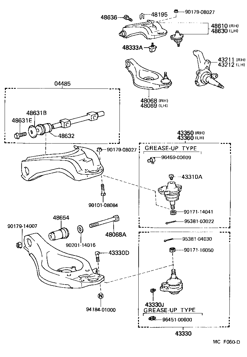 43212-30090 KNUCKLE, STEERING, LH product image