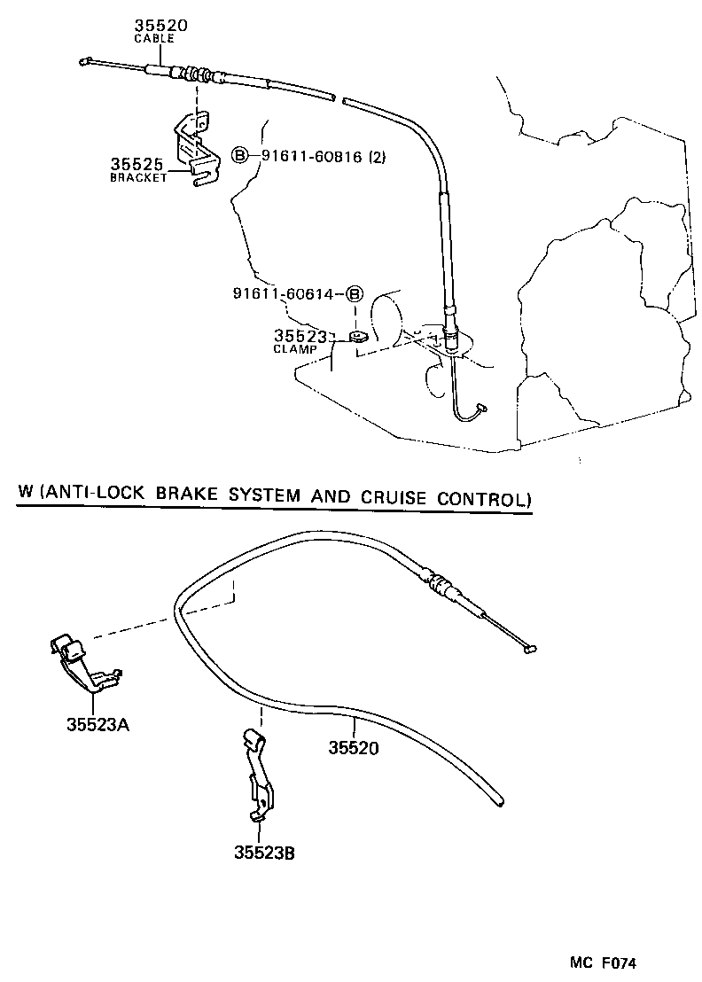 35520-20190 CABLE ASSY, THROTTLE product image