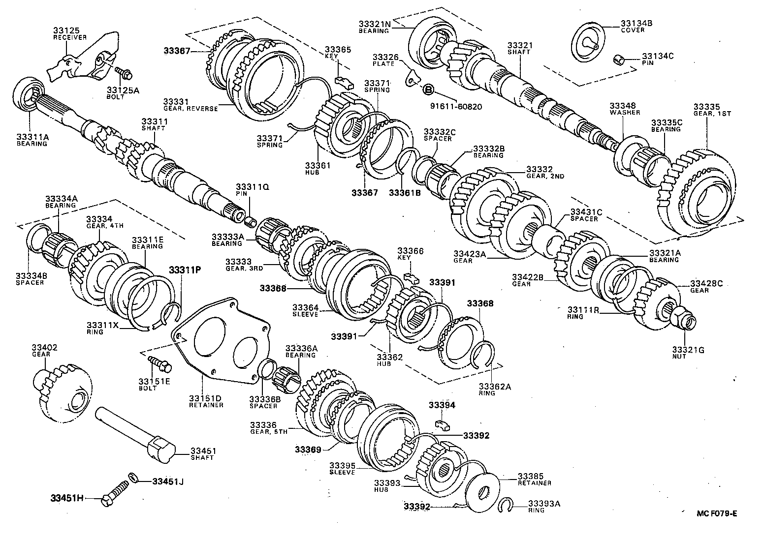 Toyota 90520-27027 RING, SHAFT SNAP (FOR TRANSMISSION CLUTCH HUB NO.3)