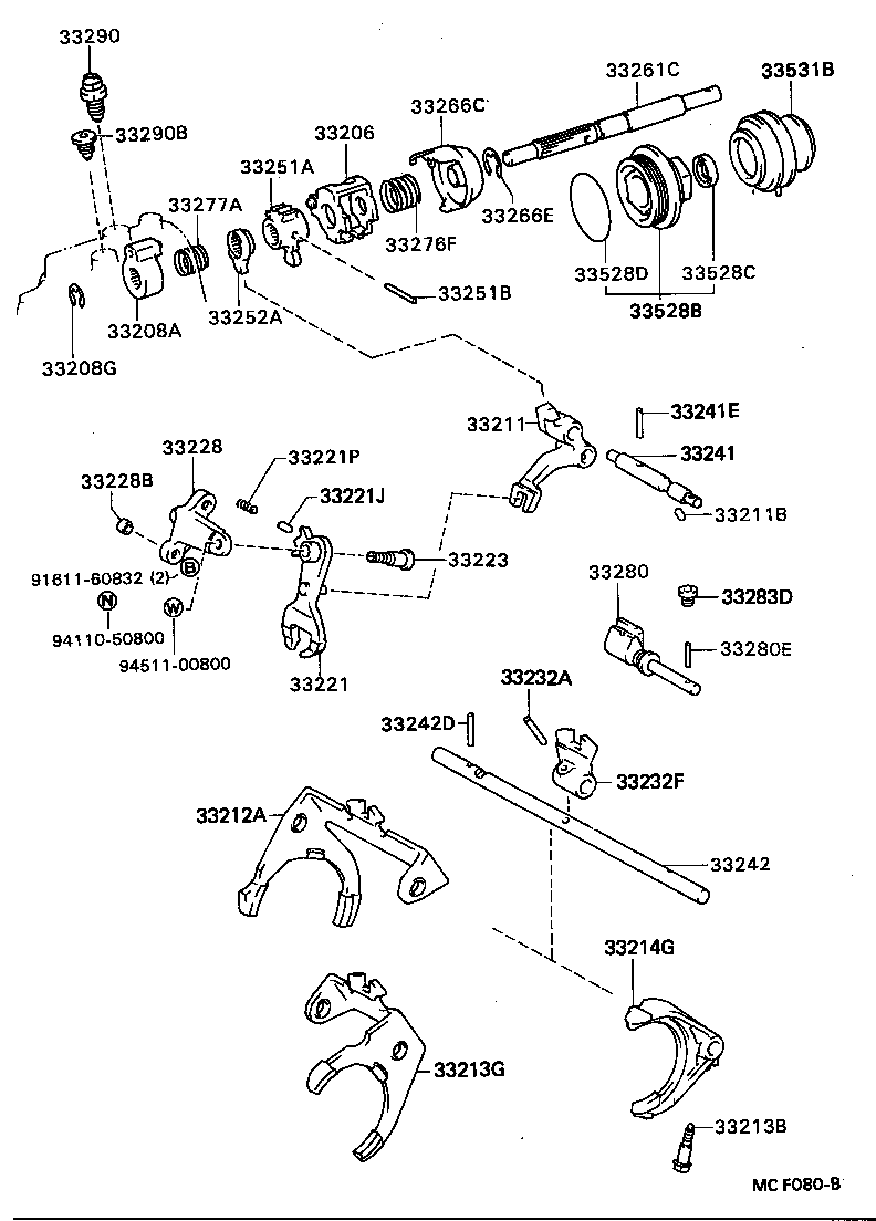 Toyota 33206-32021 PLATE SUB-ASSY, SHIFT INTER LOCK