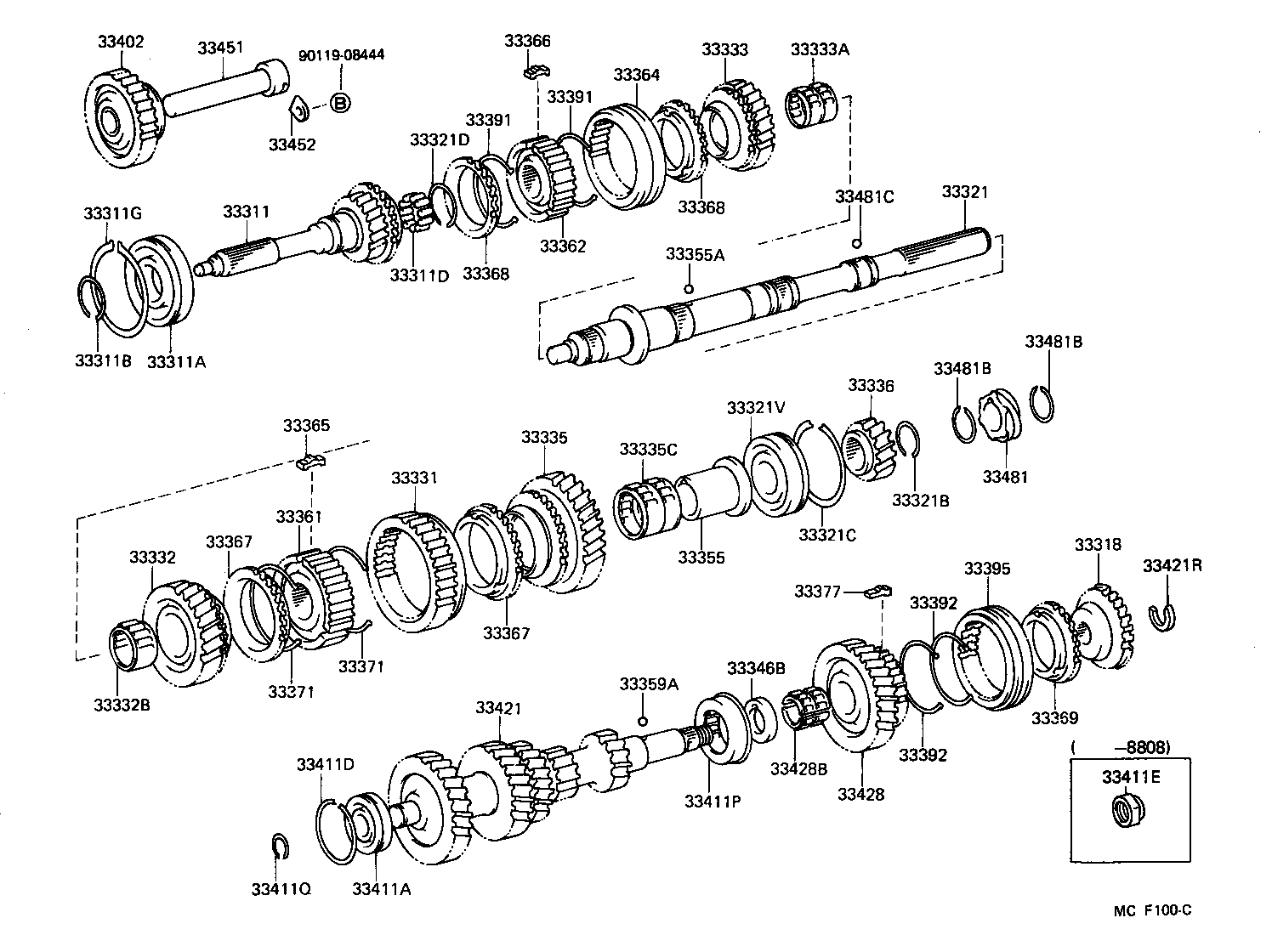 33034-26041 GEAR, 3RD product image
