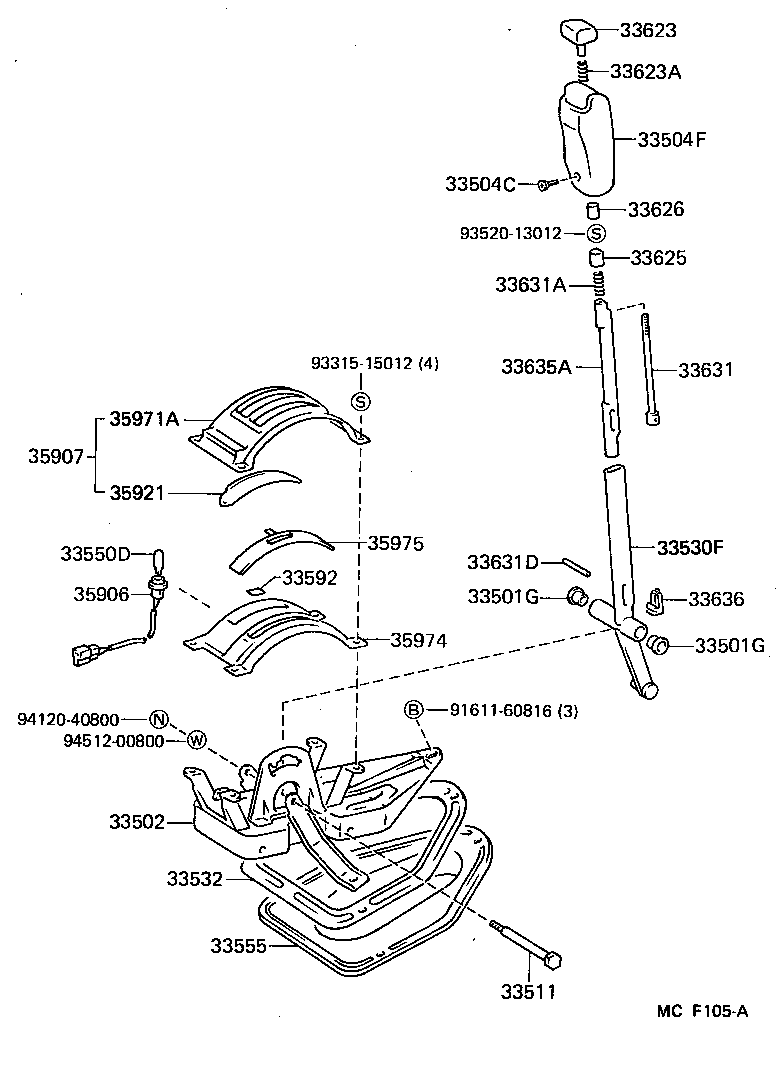 33504-36070-B0 KNOB SUB-ASSY, SHIFT LEVER product image