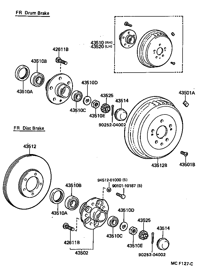 43512-26070 DISC, FRONT product image