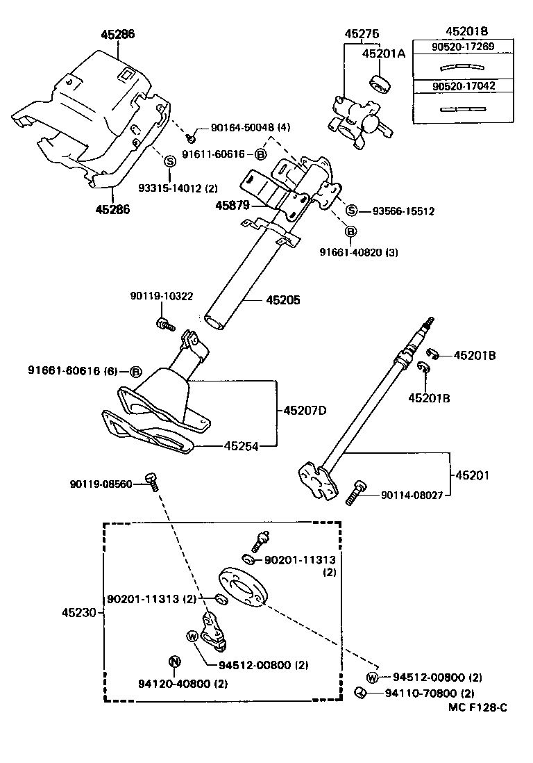45307-36170 BRACKET, STEERING COLUMN, UPPER product image
