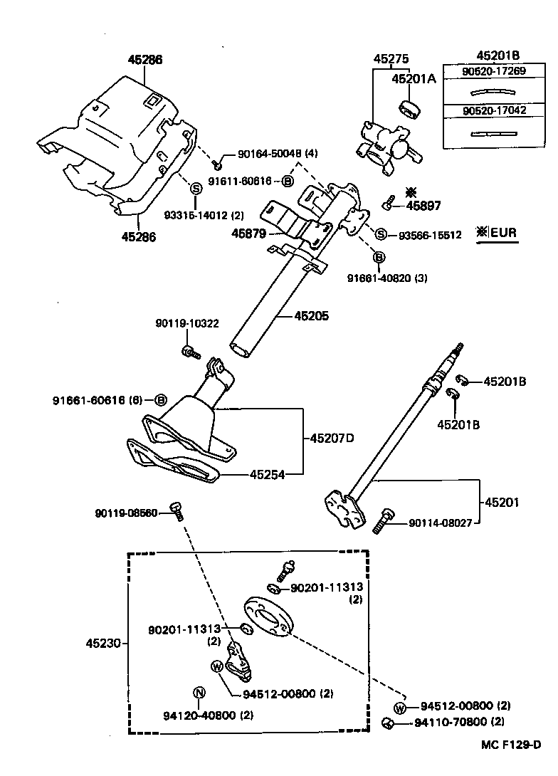45307-36151 BRACKET, STEERING COLUMN, UPPER product image