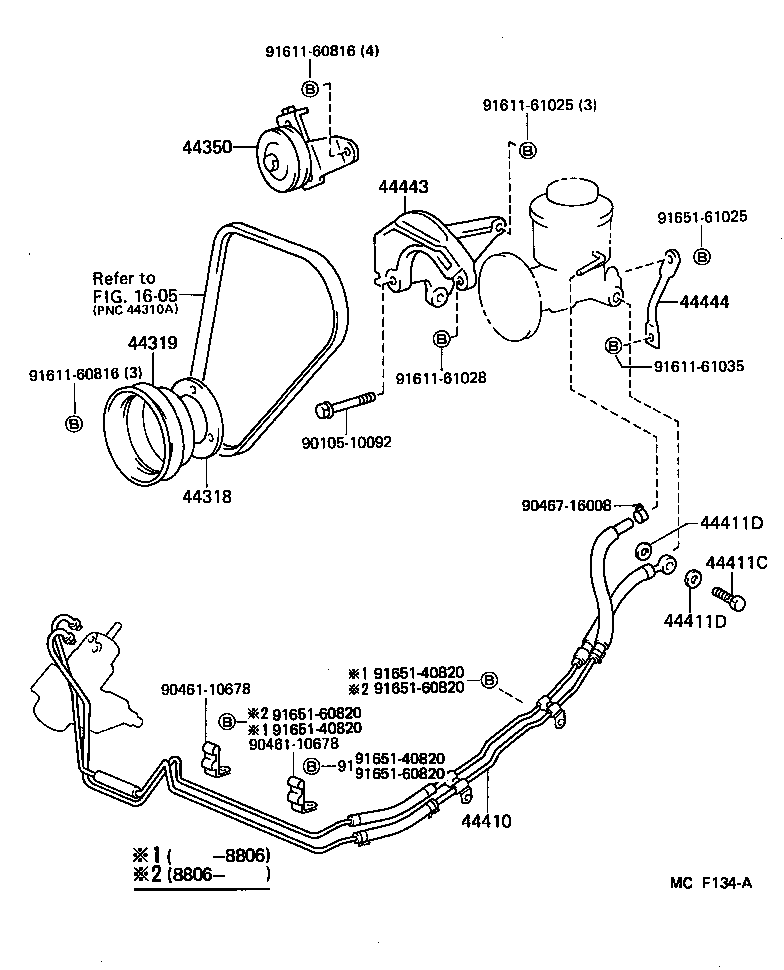 44348-26050 HOSE, OIL RESERVOIR TO PUMP, NO.1 product image