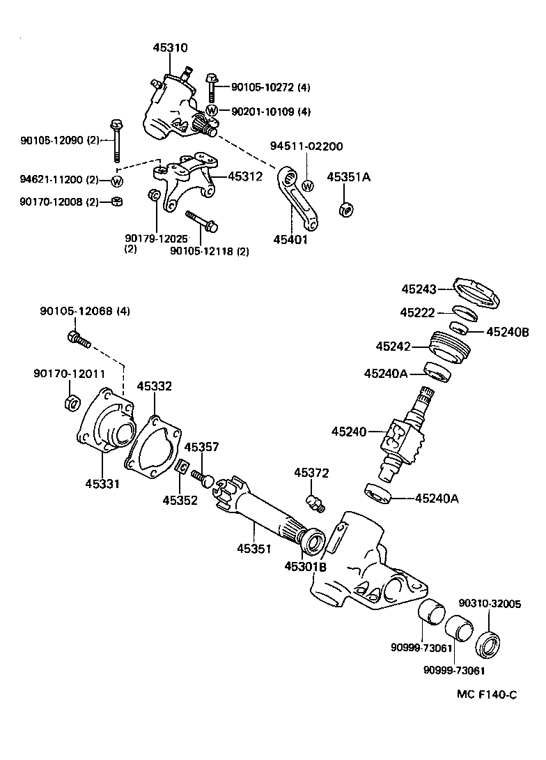 44201-26010 VALVE SUB-ASSY, POWER STEERING CONTROL product image