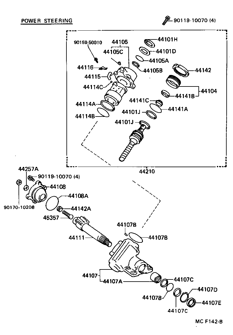 44201-26010 VALVE SUB-ASSY, POWER STEERING CONTROL product image