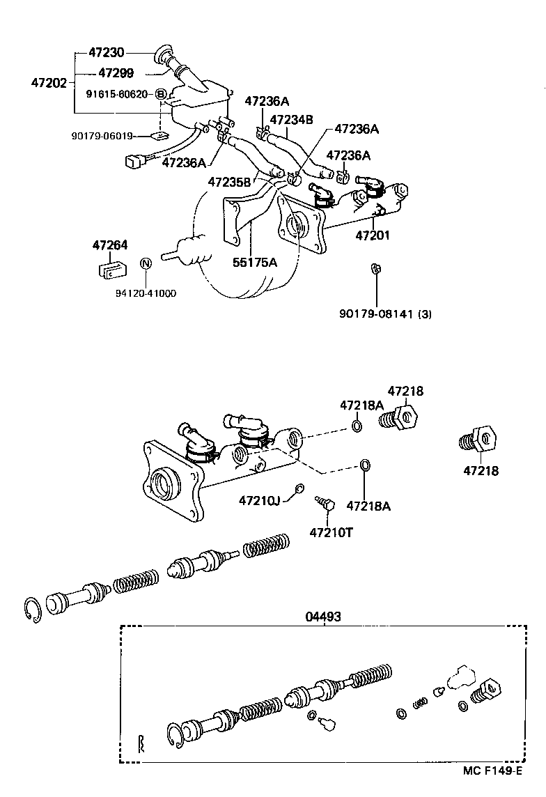47201-26480 CYLINDER SUB-ASSY, BRAKE MASTER product image