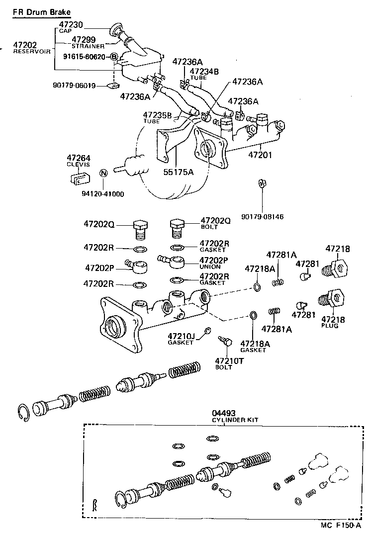 47264-22020 CLEVIS, MASTER CYLINDER PUSH ROD product image