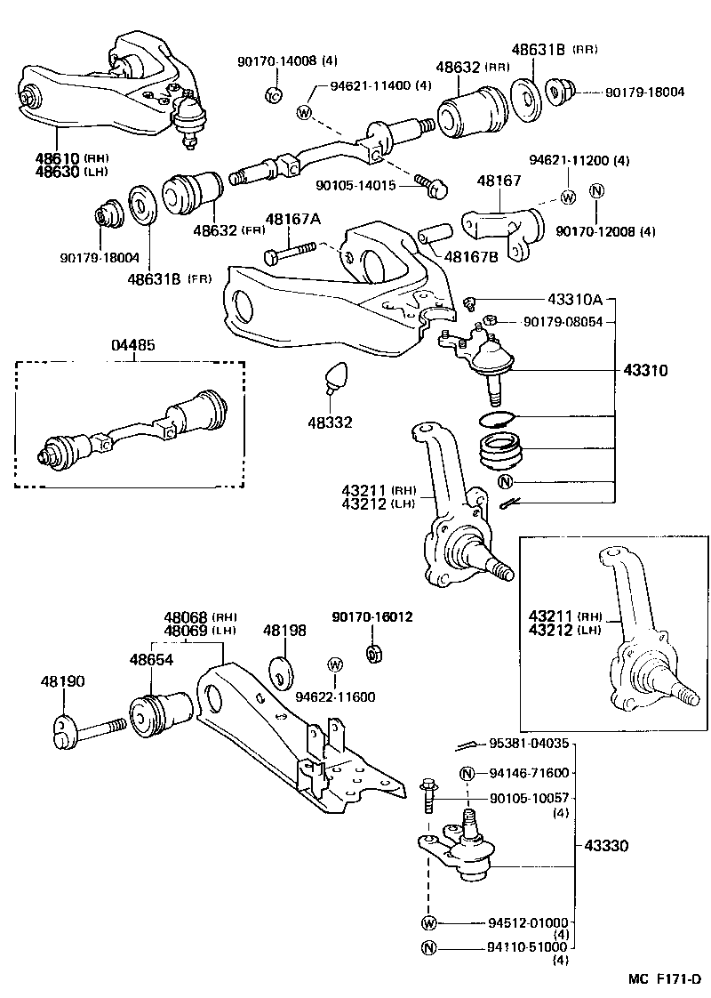 43350-29065 JOINT ASSY, UPPER BALL product image