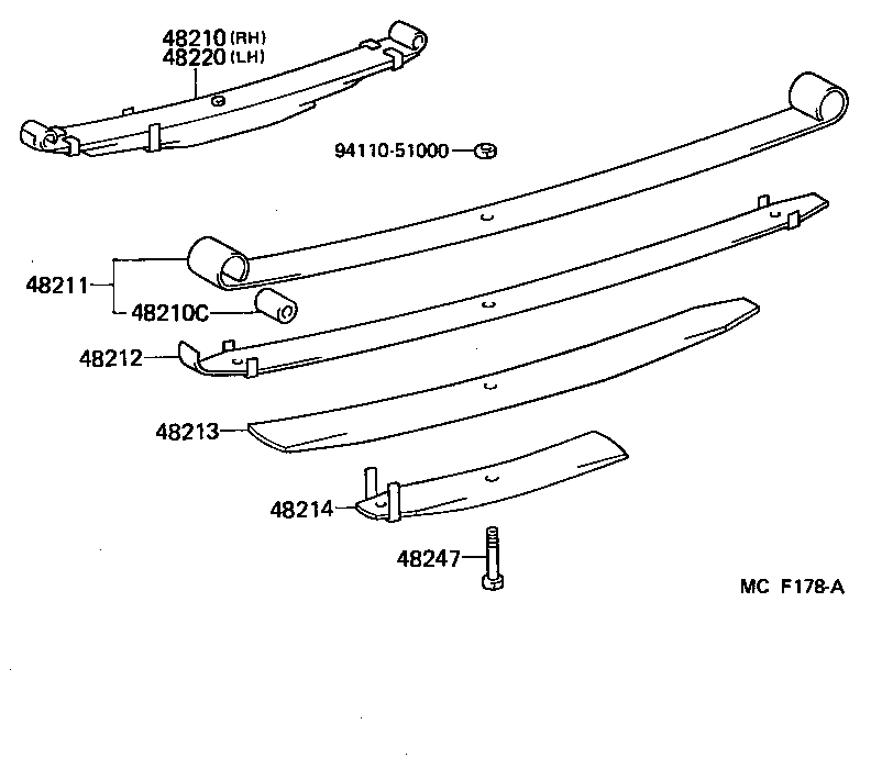 48203-2F030 LEAF, REAR SPRING, NO.3 product image