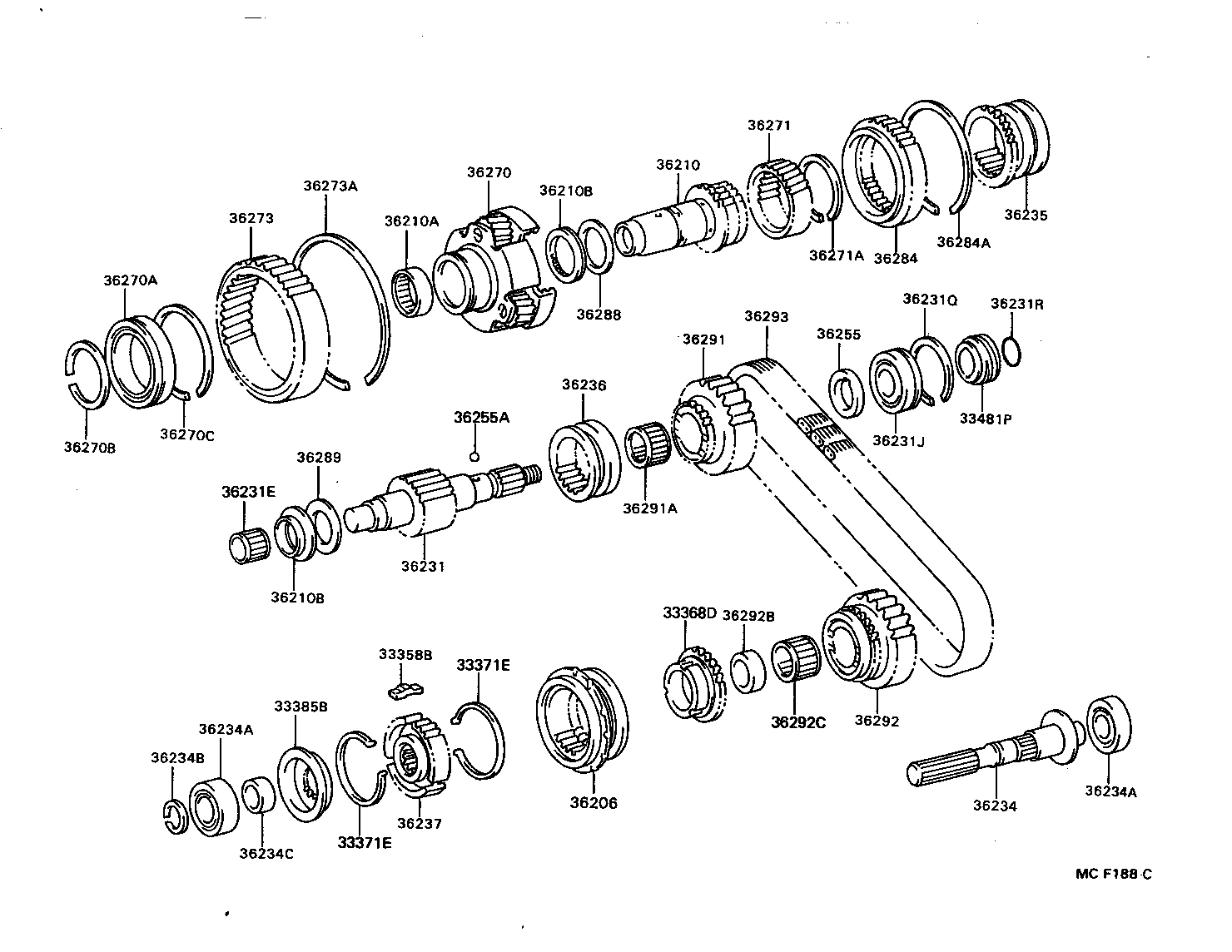36234-28030 SHAFT, TRANSFER OUTPUT, FRONT product image