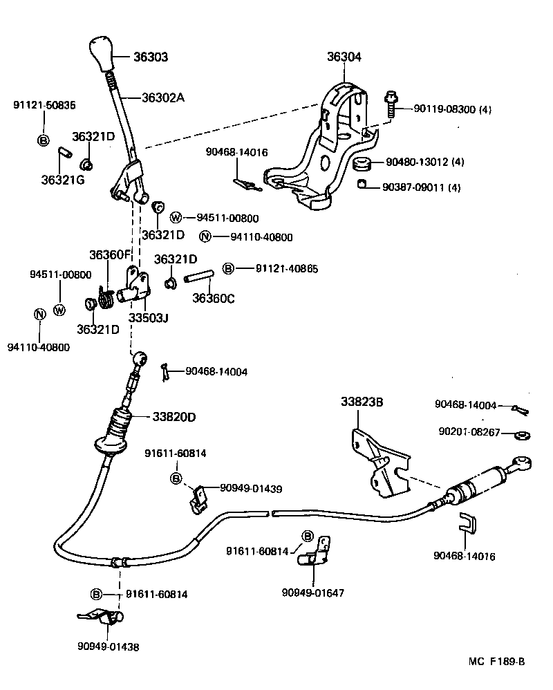 33820-26020 CABLE ASSY, TRANSFER CONTROL product image