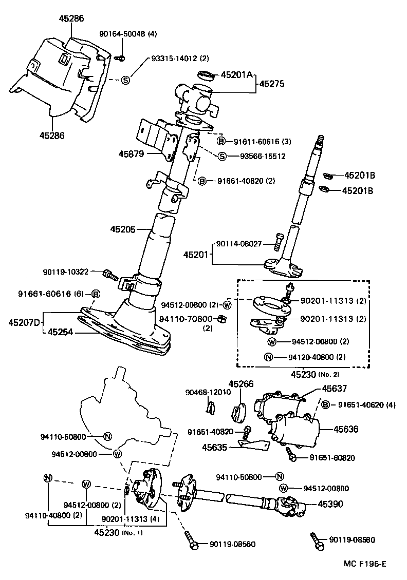 45307-36170 BRACKET, STEERING COLUMN, UPPER product image