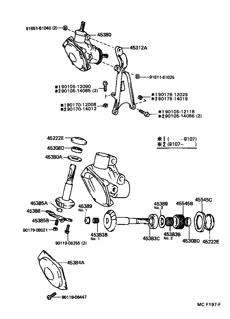 45307-26110 BRACKET, STEERING COLUMN, UPPER product image